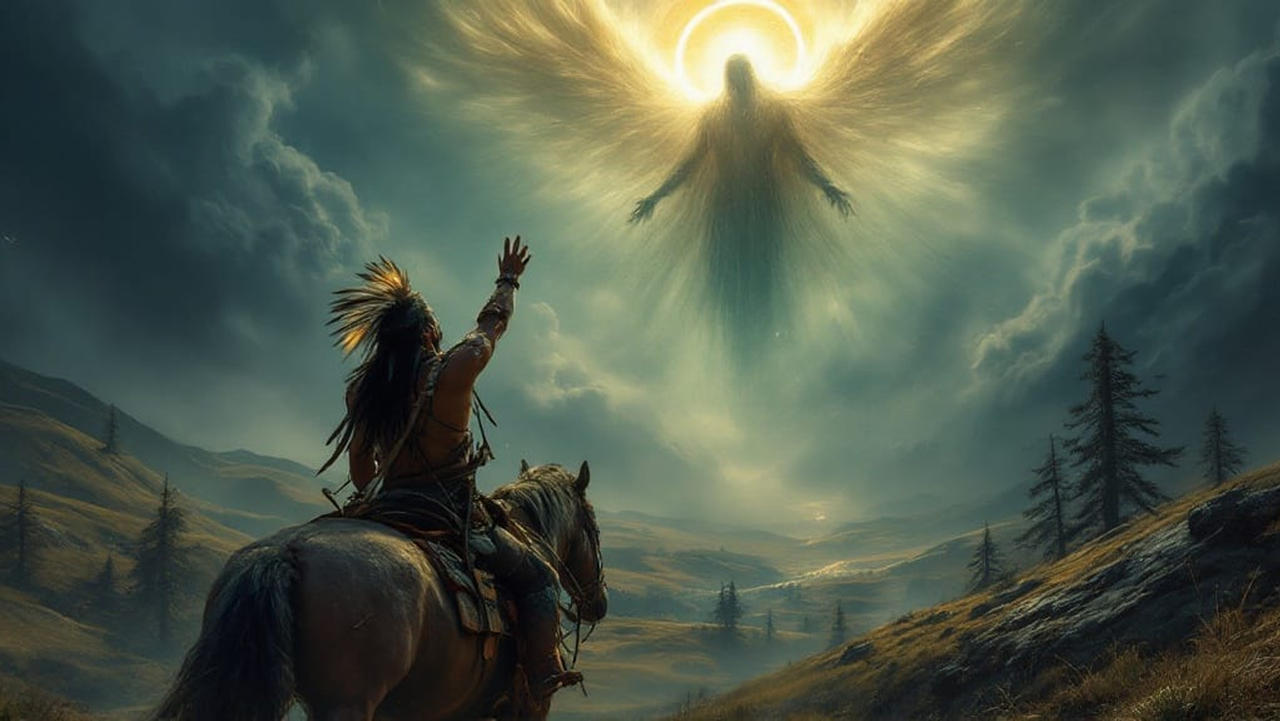 Native Paraying Native American praying to his Guardian Spirit by Lencarol on DeviantArt