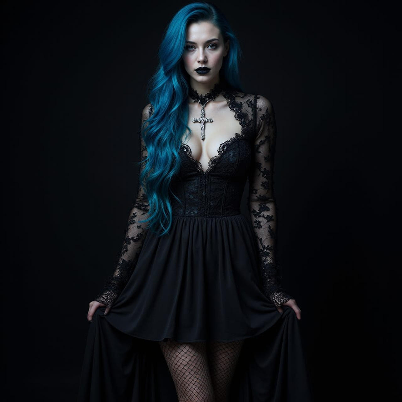 Goth Wearing A Black Dress By Lencarol On DeviantArt goth-wearing-a-black-dress-by-lencarol-on-deviantart