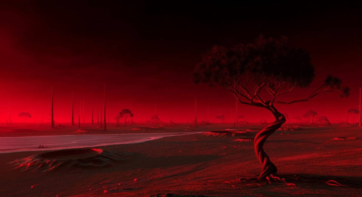 Distant Red Planet by Lencarol on DeviantArt