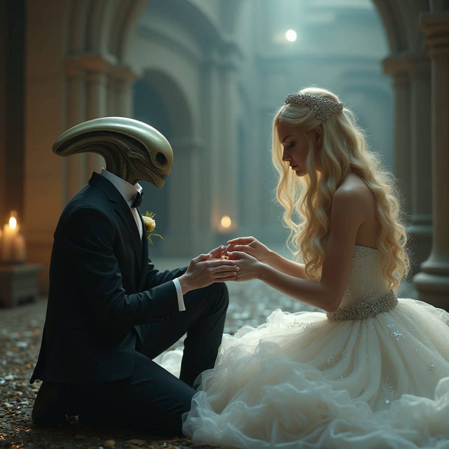 Alien proposing Marriage by Lencarol on DeviantArt