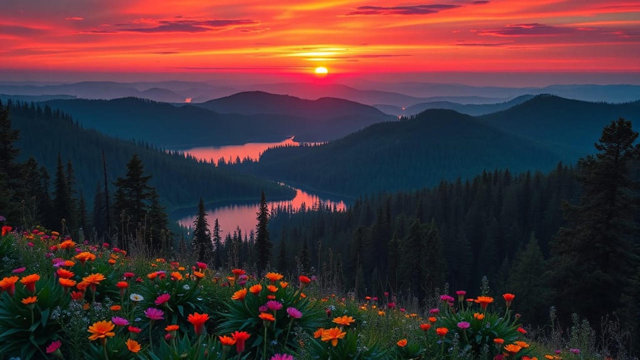 Red Sky Sunrise by Lencarol on DeviantArt