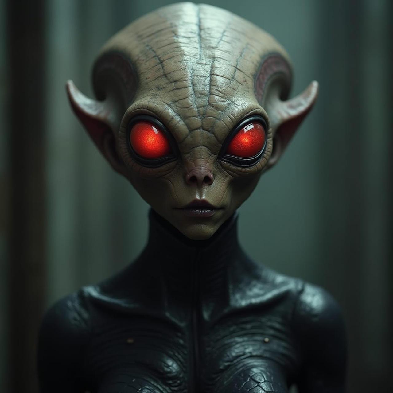 Red Eyed Alien by Lencarol on DeviantArt