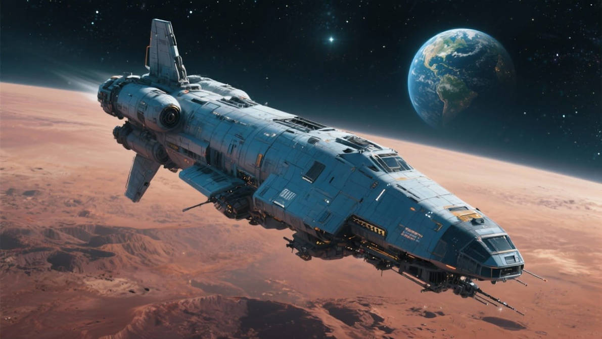 A Rocketship above a Planet by Lencarol on DeviantArt