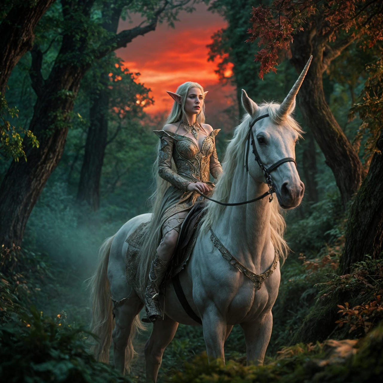 Elf Rider Elf riding a Unicorn by Lencarol on DeviantArt