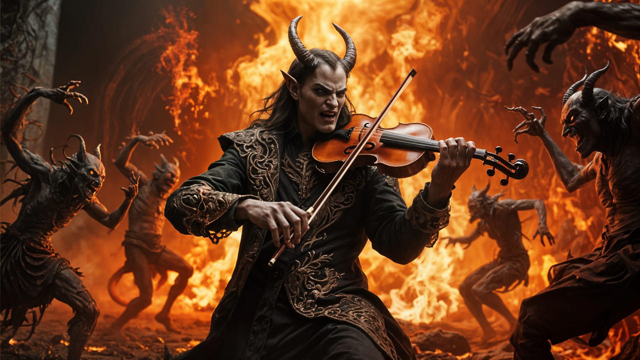 Demons Playing Musical Instruments The Devil playing the violin to Demons by Lencarol on DeviantArt