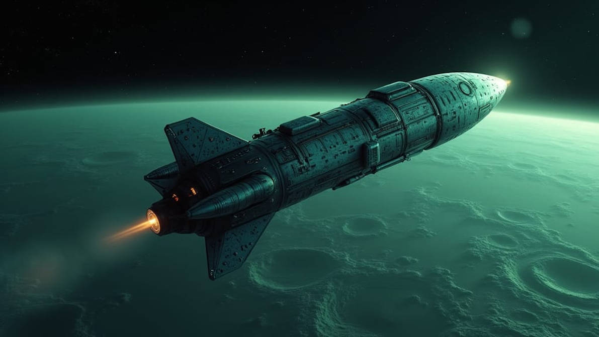 One Rocketship Rocketship flying over a green Planet by Lencarol on DeviantArt