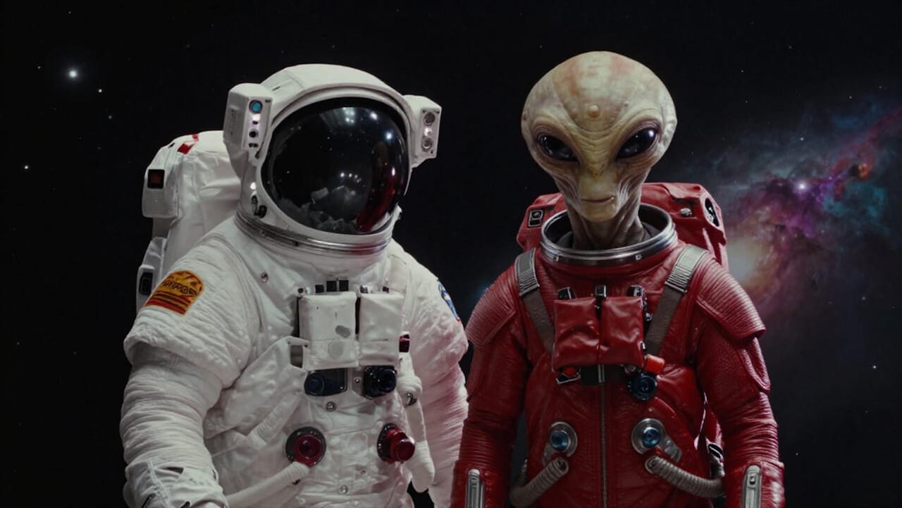 Astronaut and Alien meet by Lencarol on DeviantArt