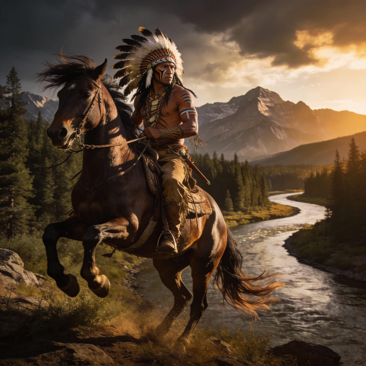Native American on horseback by Lencarol on DeviantArt