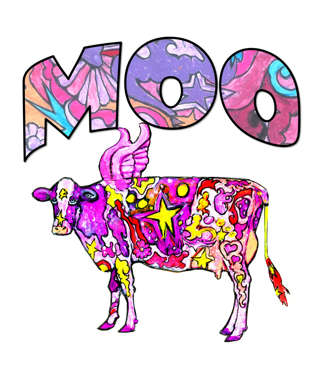 Psychedelic Moo Cow by sneakycows on DeviantArt