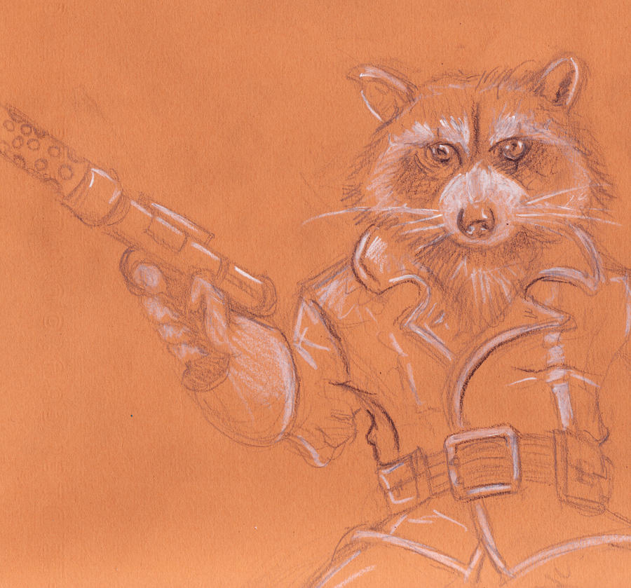 rocket raccoon sketch by munkierevolution on DeviantArt