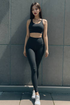 Korean girl leggings lookbook