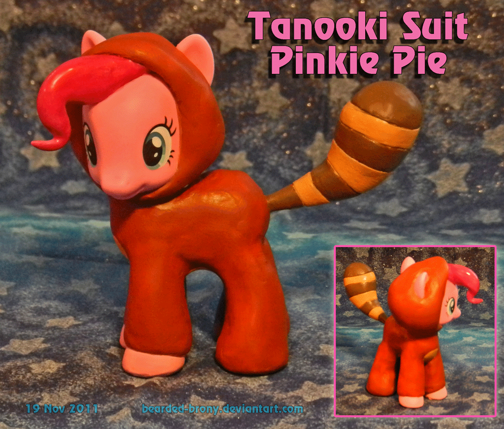 Tanooki Suit Pinkie Pie custom figure 'finish