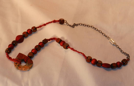 Cherry Chocolate colored pencil pendant necklace
