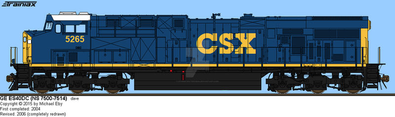 CSX transportation ES40DC #5265 by StormyWaters3804 on DeviantArt