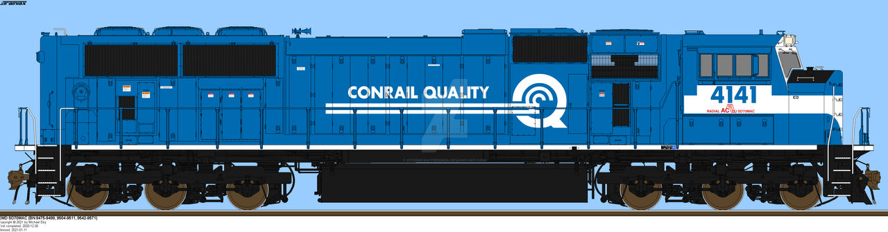 Conrail SD70MAC 4141 by StormyWaters3804 on DeviantArt