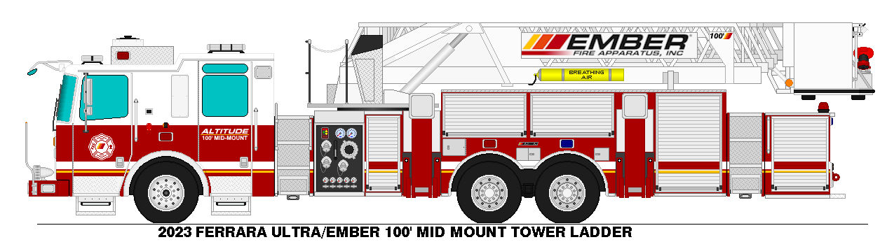 Deviantart Ember Ladder Ember 100' mid mount tower ladder demo truck by StormyWaters3804 on ...
