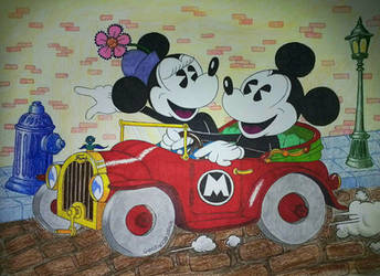 Just A Regular Sunday Drive With Mickey and Minnie