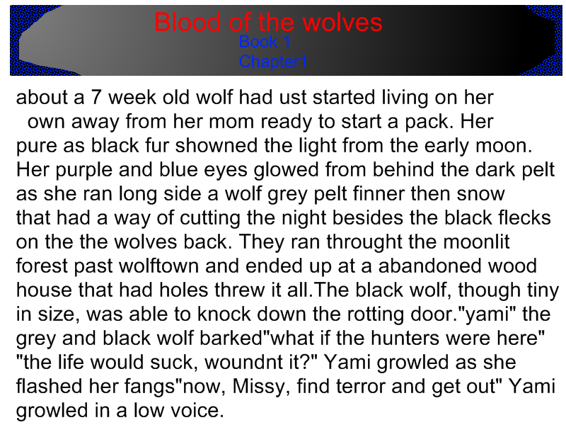 blood of the wolves part 1