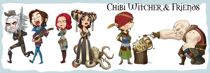Chibi Witcher and Friends