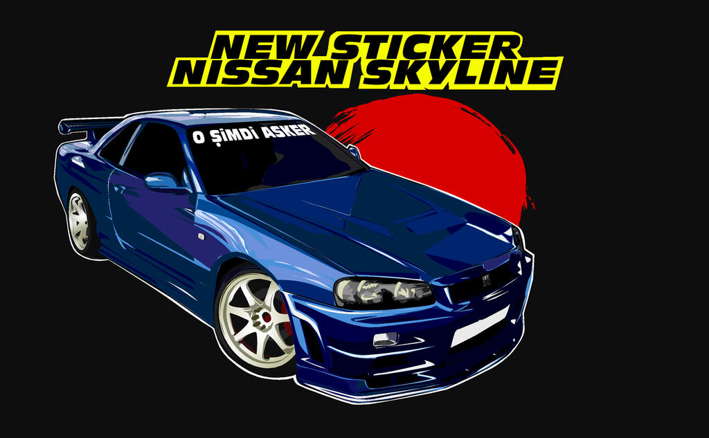 Scoline Sticker Nissan Skyline Sticker by Snkgraphics093 on DeviantArt