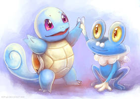 New Friends: Squirtle and Froakie