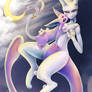 Commission: Mewtwo and Espeon