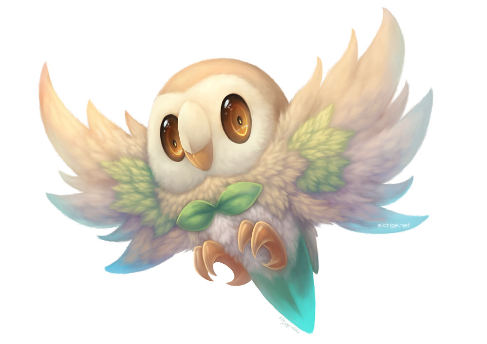 Rowlet Painting by eldrige on DeviantArt