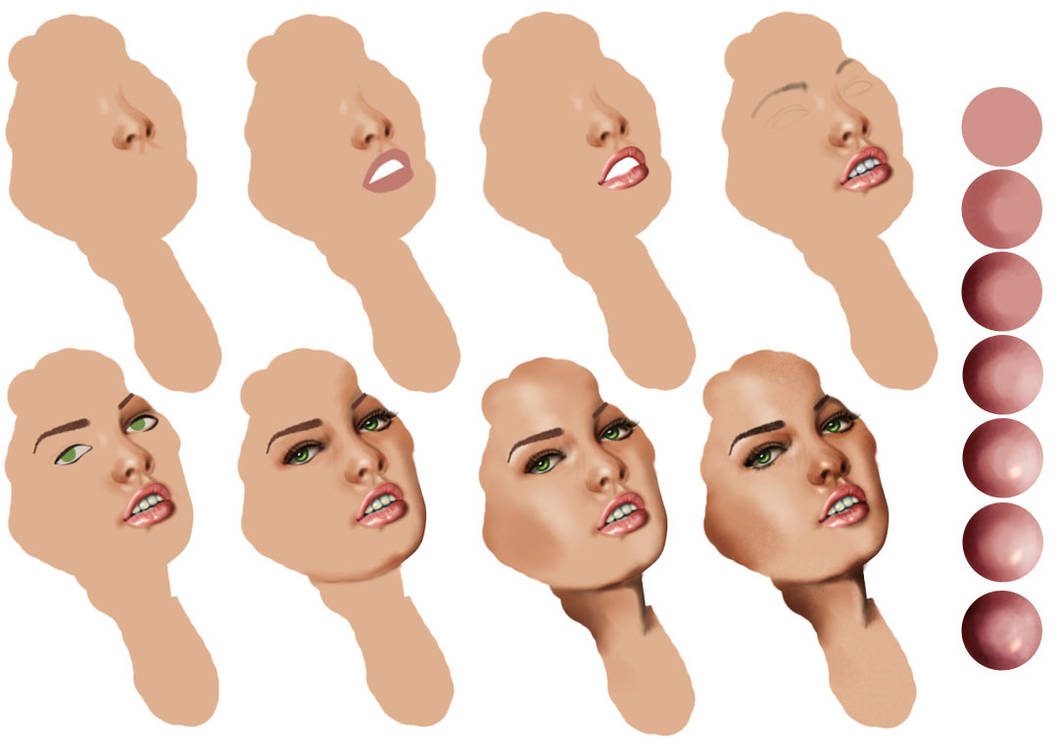 Practical Face Realistic Face - Step by step by MuchBetterThanThis on DeviantArt