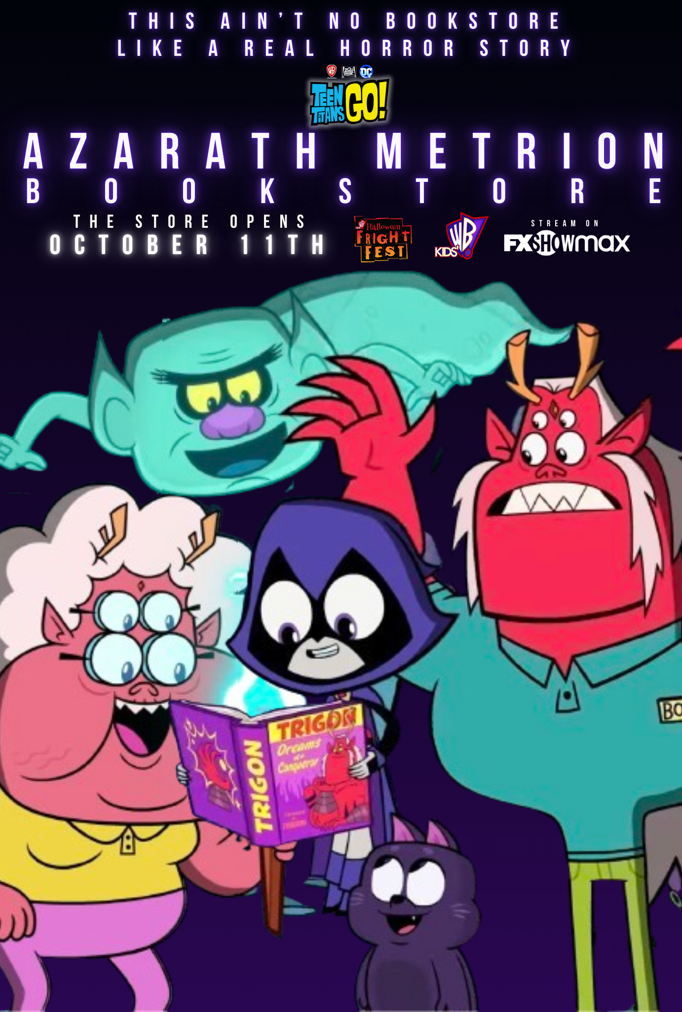 TTG Azarath Metrion Bookstore (Movie AU) Poster by HunterRisesAgain on ...