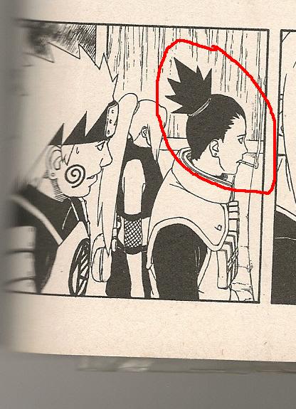 Shikamaru Smoking Manga Panel.