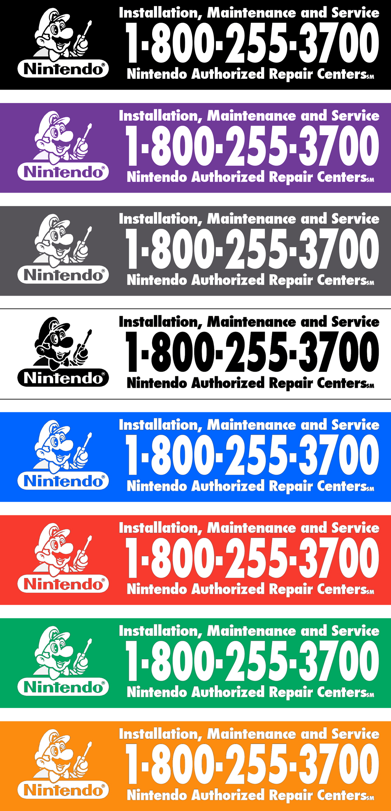 Nintendo Maintenance Labels by SagittariusReWorks on DeviantArt