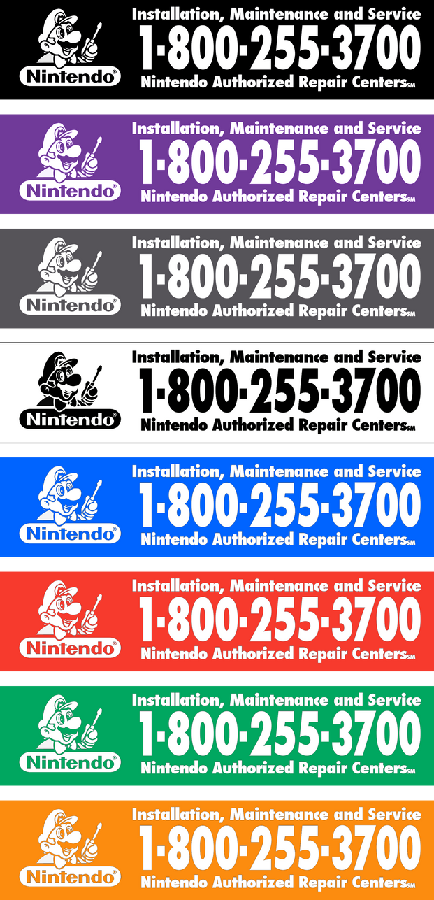 Nintendo Maintenance Labels by SagittariusReWorks on DeviantArt