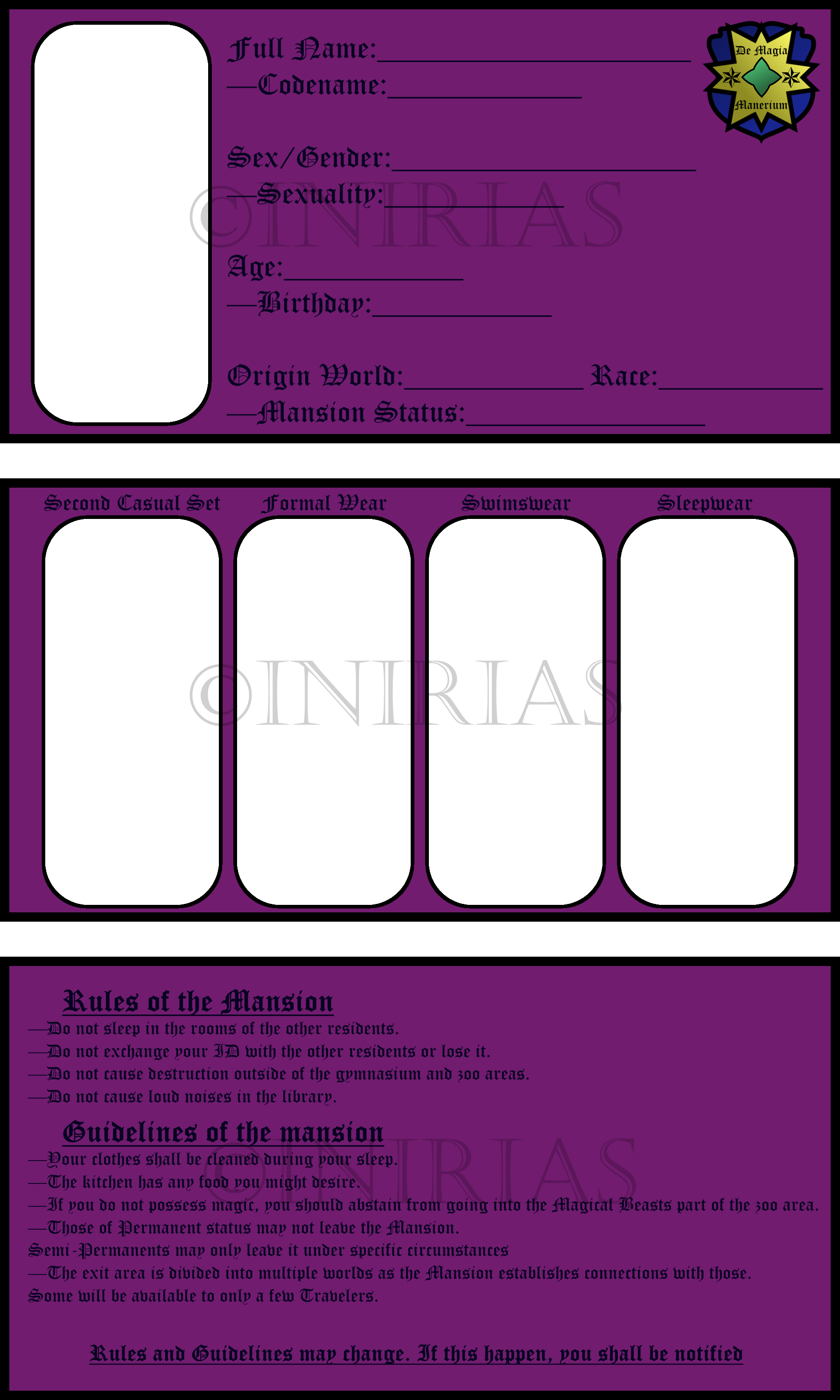 Mansion ID Template