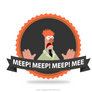 Beaker MEEP! MEEP! MEEP! Animated Badge