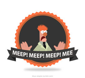 Beaker MEEP! MEEP! MEEP! Animated Badge by Blue-Staple-Studios