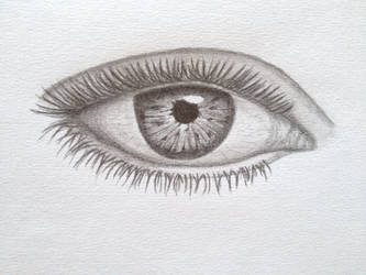 Eye with pencil