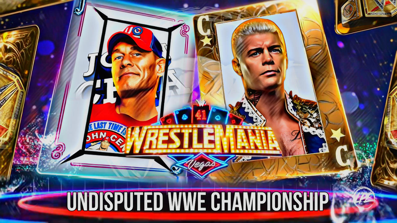 Wm41 Card Wrestlemania 41 Custom Match Card Graphic by RenderzGalore on DeviantArt