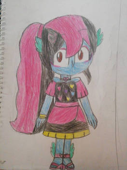 Hannah's electrified outfit