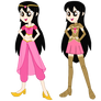 Hannah (secret rings, black knight outfits)