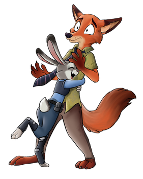 Judy hugging Nick