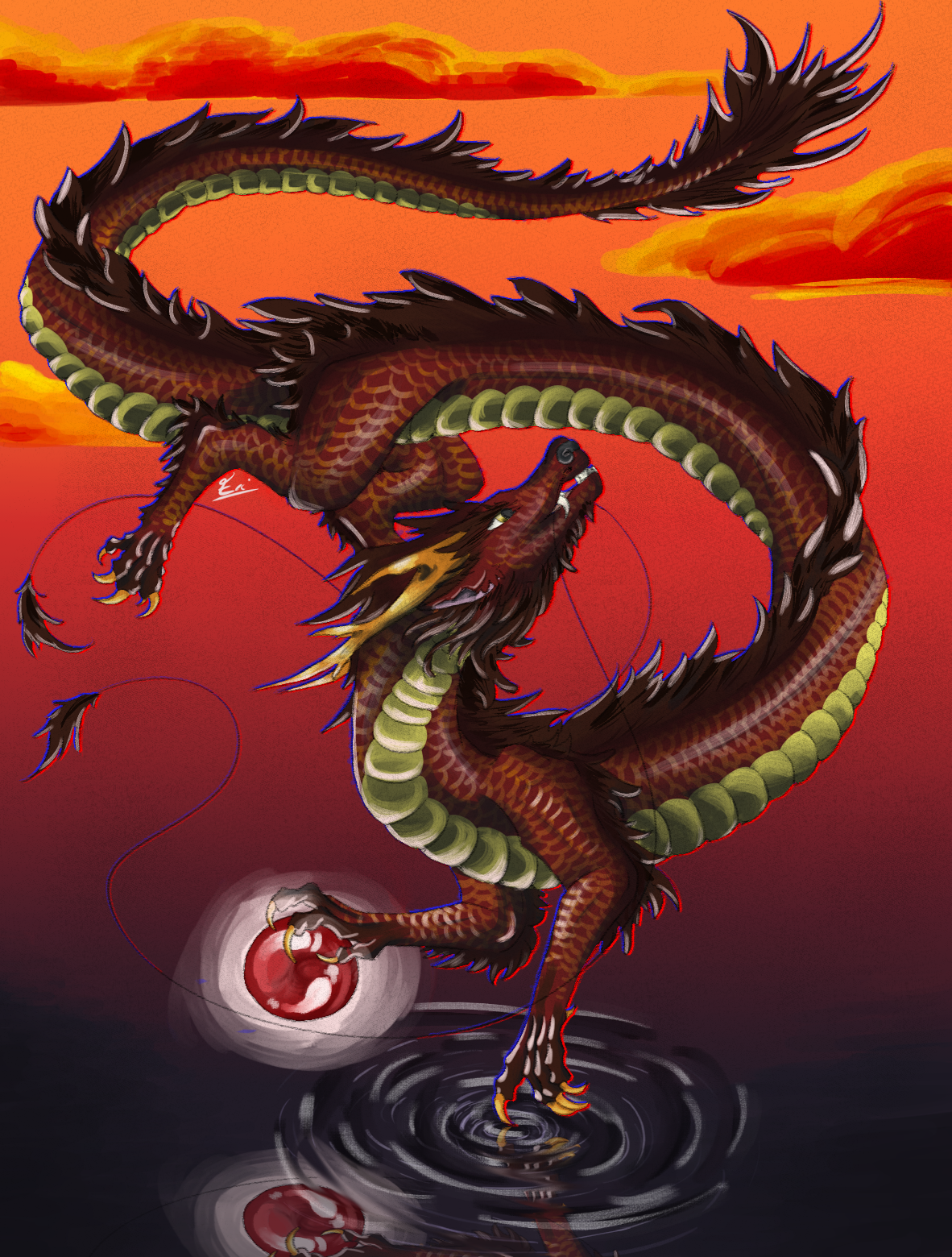 Chinese dragon hot sale art