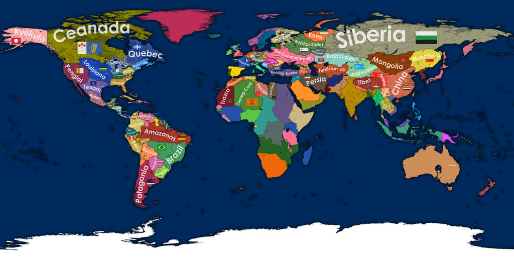 Alternate History Map - Update by Shiplord1 on DeviantArt