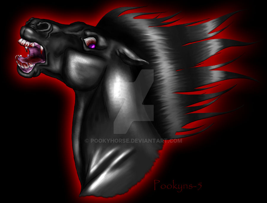 Demon horse head by pookyhorse on DeviantArt