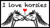 I love horsies stamp