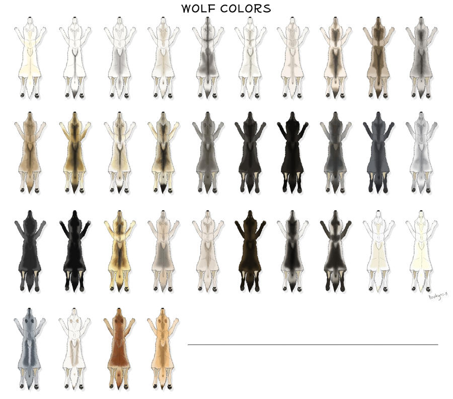 Wolf pelt colors