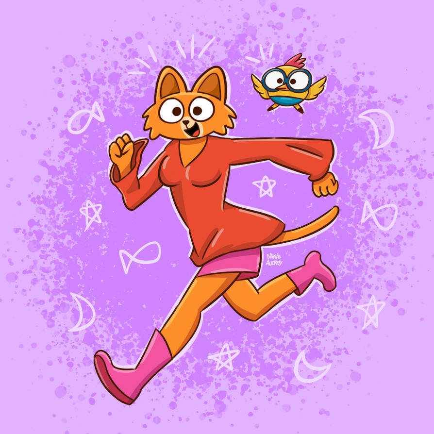 Lisa the Cat running by AudreyNumtums on DeviantArt
