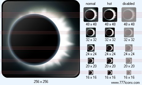 Solar eclipse Icon