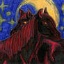 ACEO for Elsa: Moon conjunct Lilith in Sagittarius