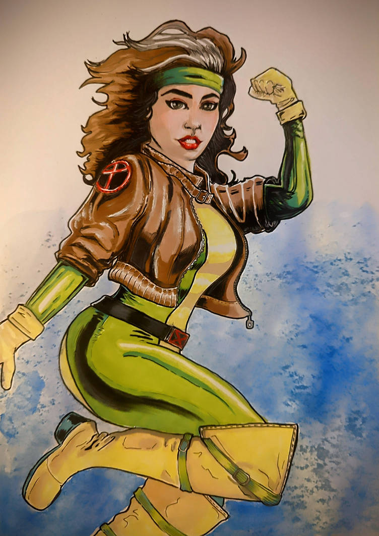Rogue Ink Drawing Rogue in Ink and Markers by ChrisDarwen on DeviantArt