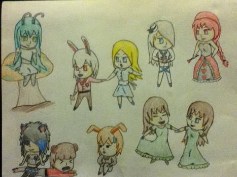 Alice in Wonderland chibis